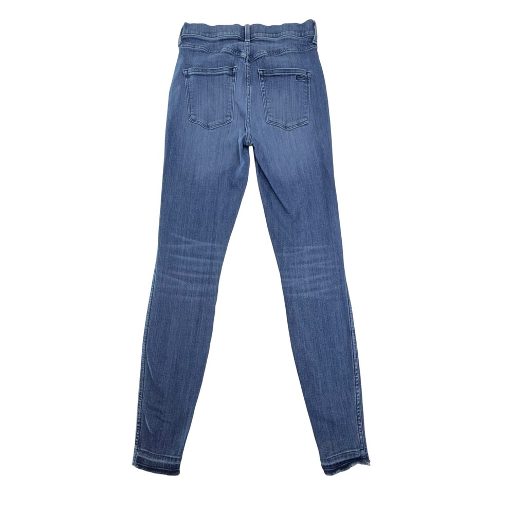 AYR The Riser Skinny Jeans Women 29 Blue High Rise Raw Hem Denim Made in USA - Picture 4 of 13